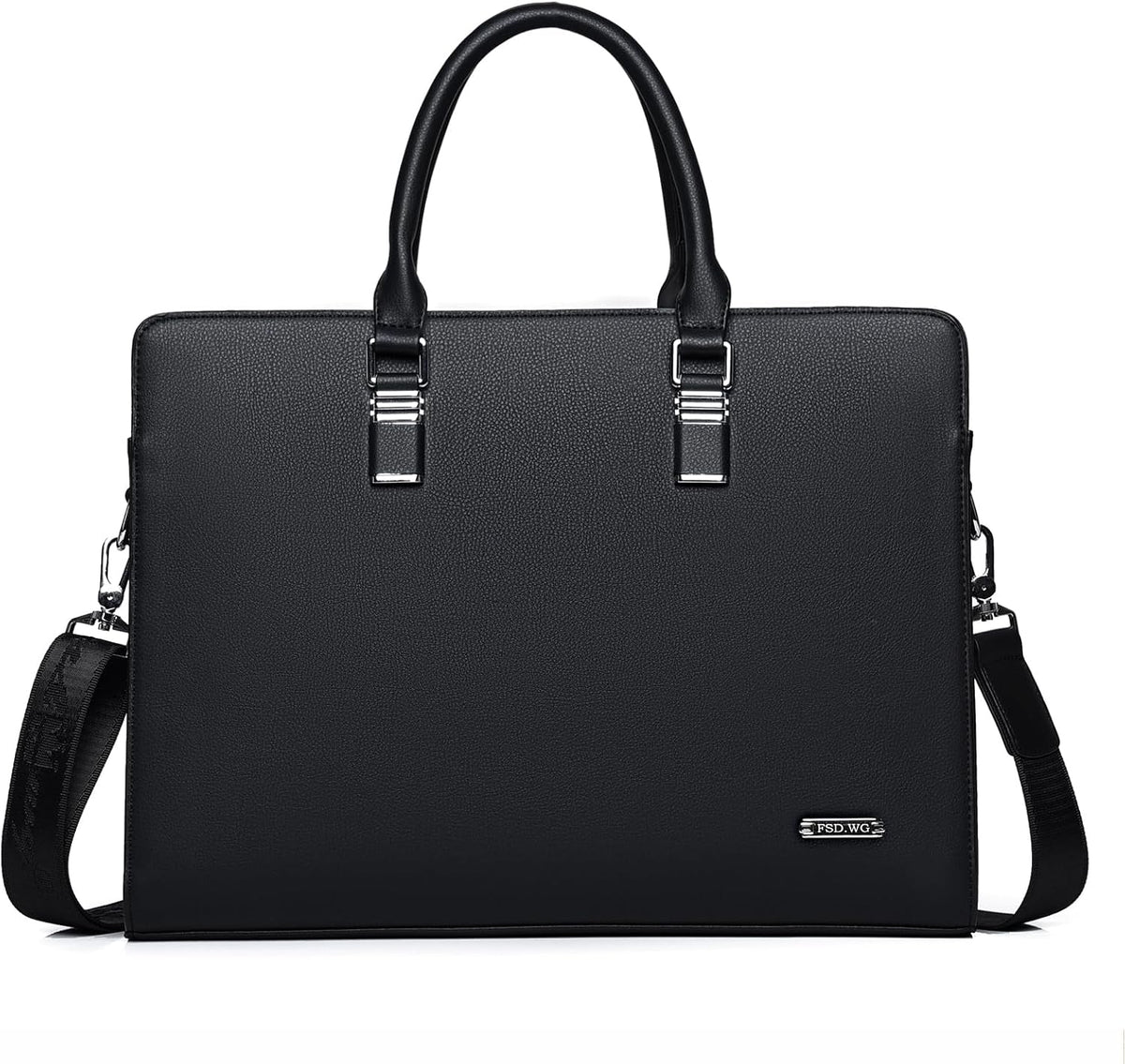Genuine Leather Business Briefcase - Multi-Compartment Laptop Bag
