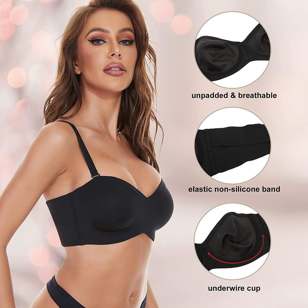 Seamless Plus Size Bra - Adjustable Straps, Ultra-Soft Everyday Comfort