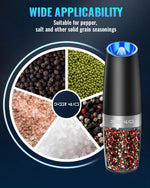 Electric Salt & Pepper Grinder - One-Hand Automatic Spice Mill