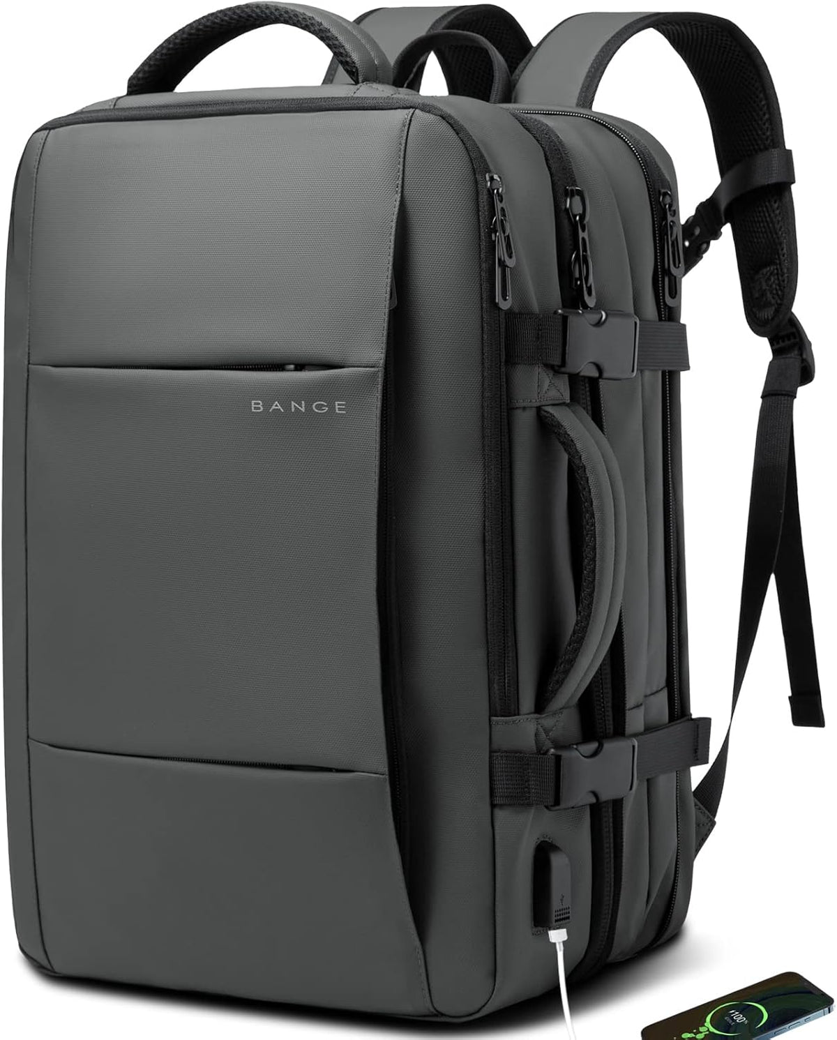 Expandable Travel Backpack - Laptop Sleeve & Duffle Carry