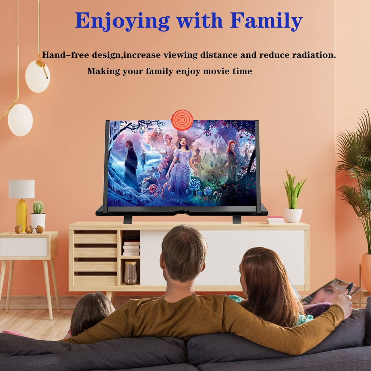 16-Inch Phone Screen Magnifier - HD Movie & Gaming Viewer