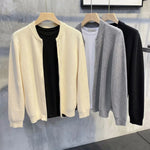 Men's Knitted Cardigan - Warm Zip-Up Everyday Layer