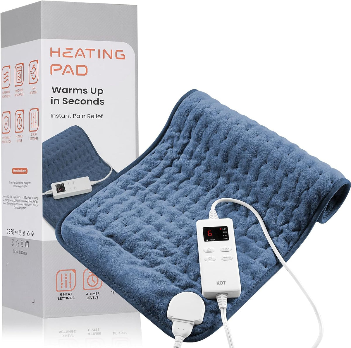 Electric Heating Pad - Soothing Heat Therapy for Back & Muscles