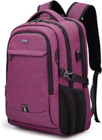 Water-Resistant Laptop Backpack - USB Port & Anti-Theft Pocket