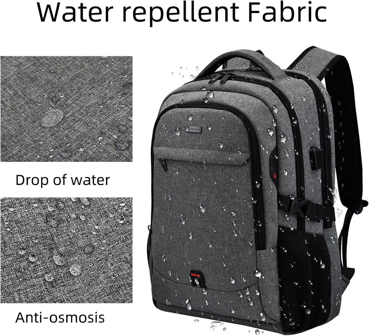 Water-Resistant Laptop Backpack - USB Port & Anti-Theft Pocket