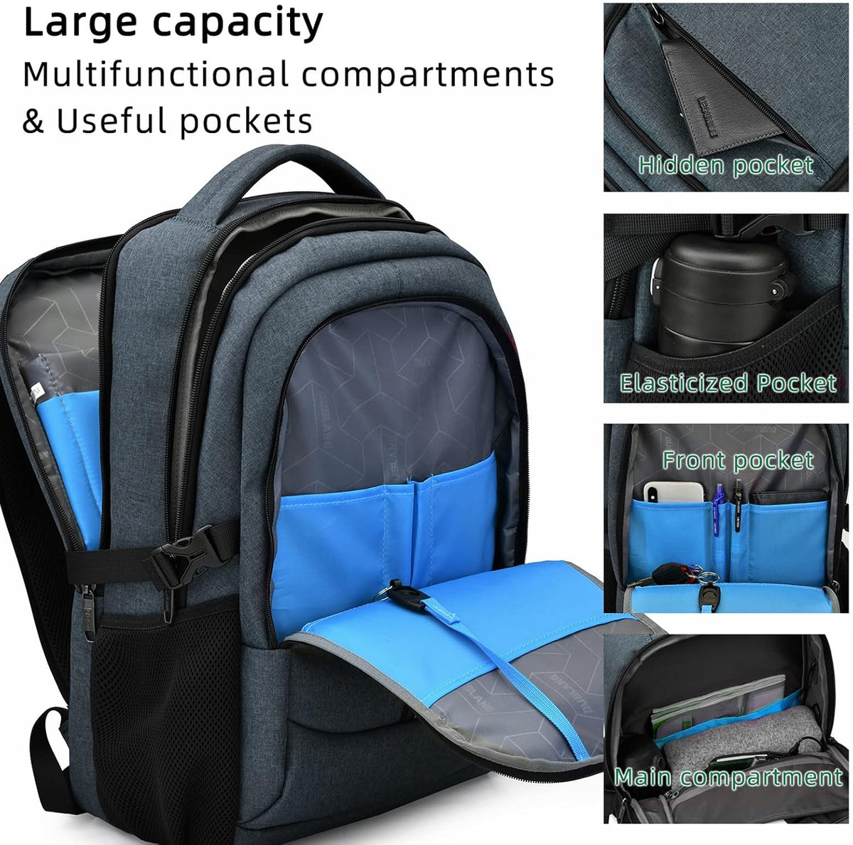 Water-Resistant Laptop Backpack - USB Port & Anti-Theft Pocket