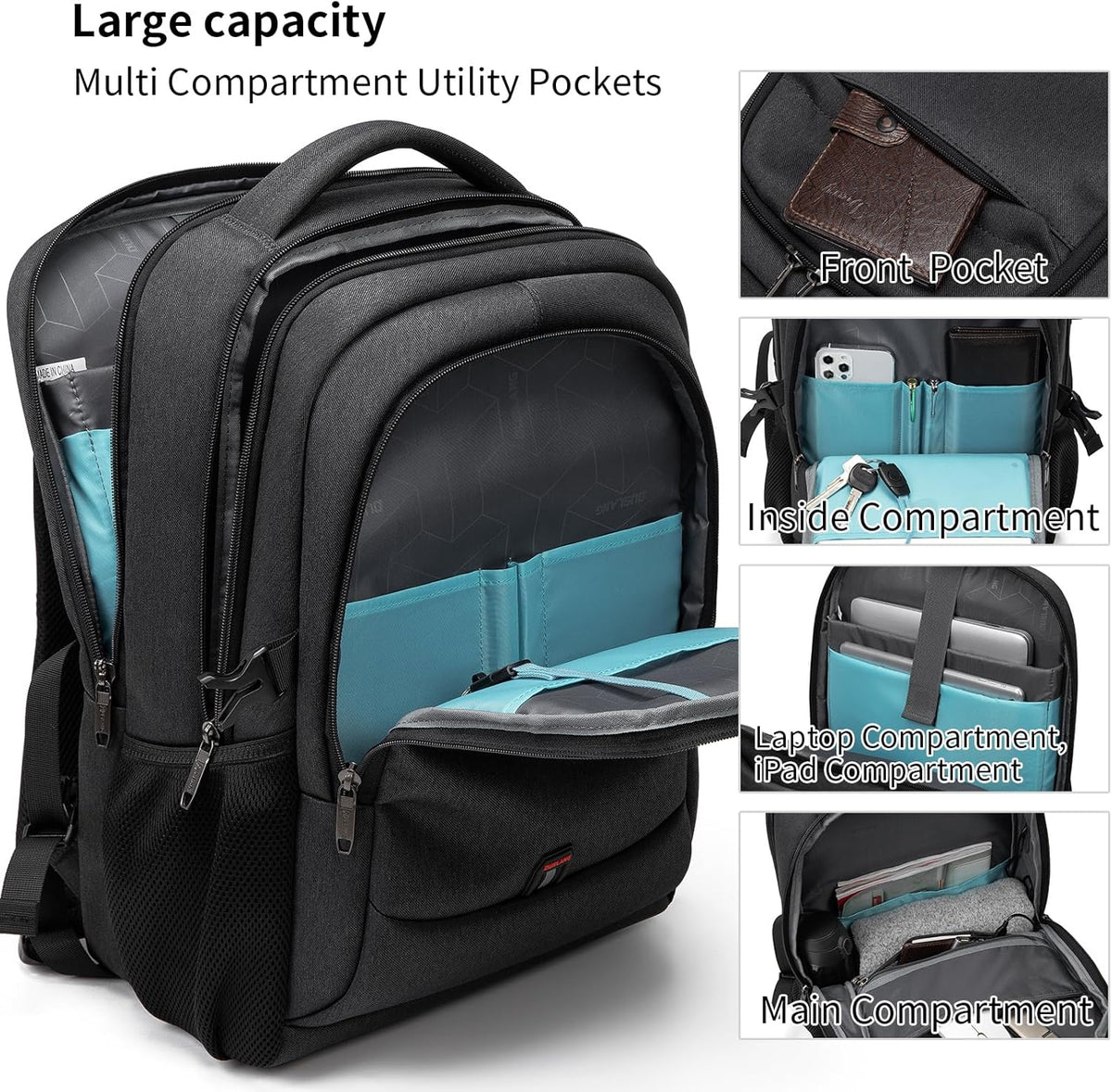 Water-Resistant Laptop Backpack - USB Port & Anti-Theft Pocket