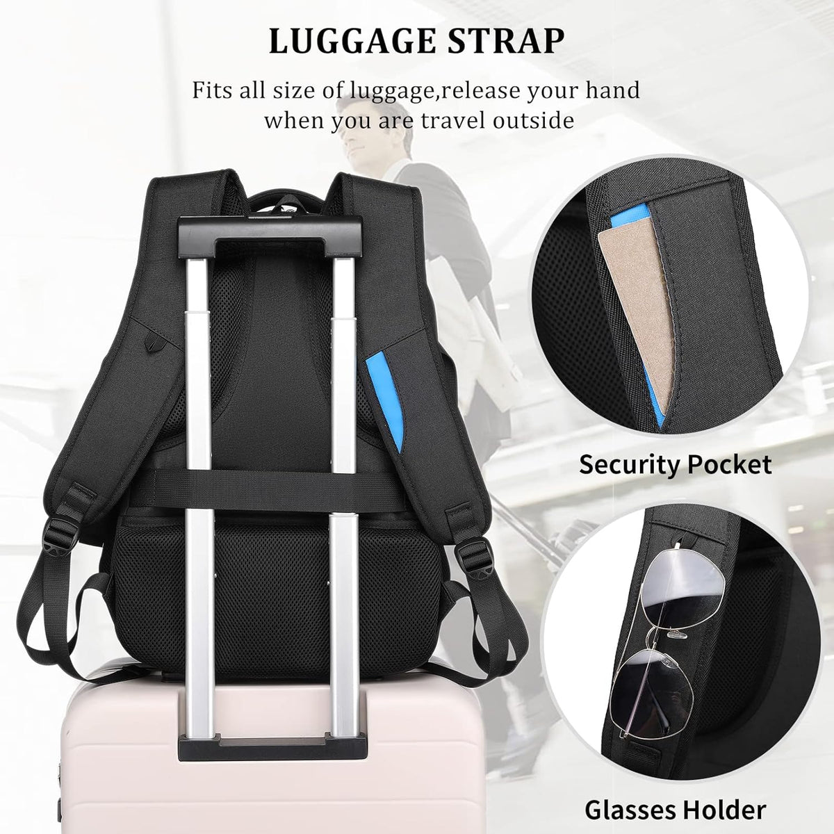 Water-Resistant Laptop Backpack - USB Port & Anti-Theft Pocket