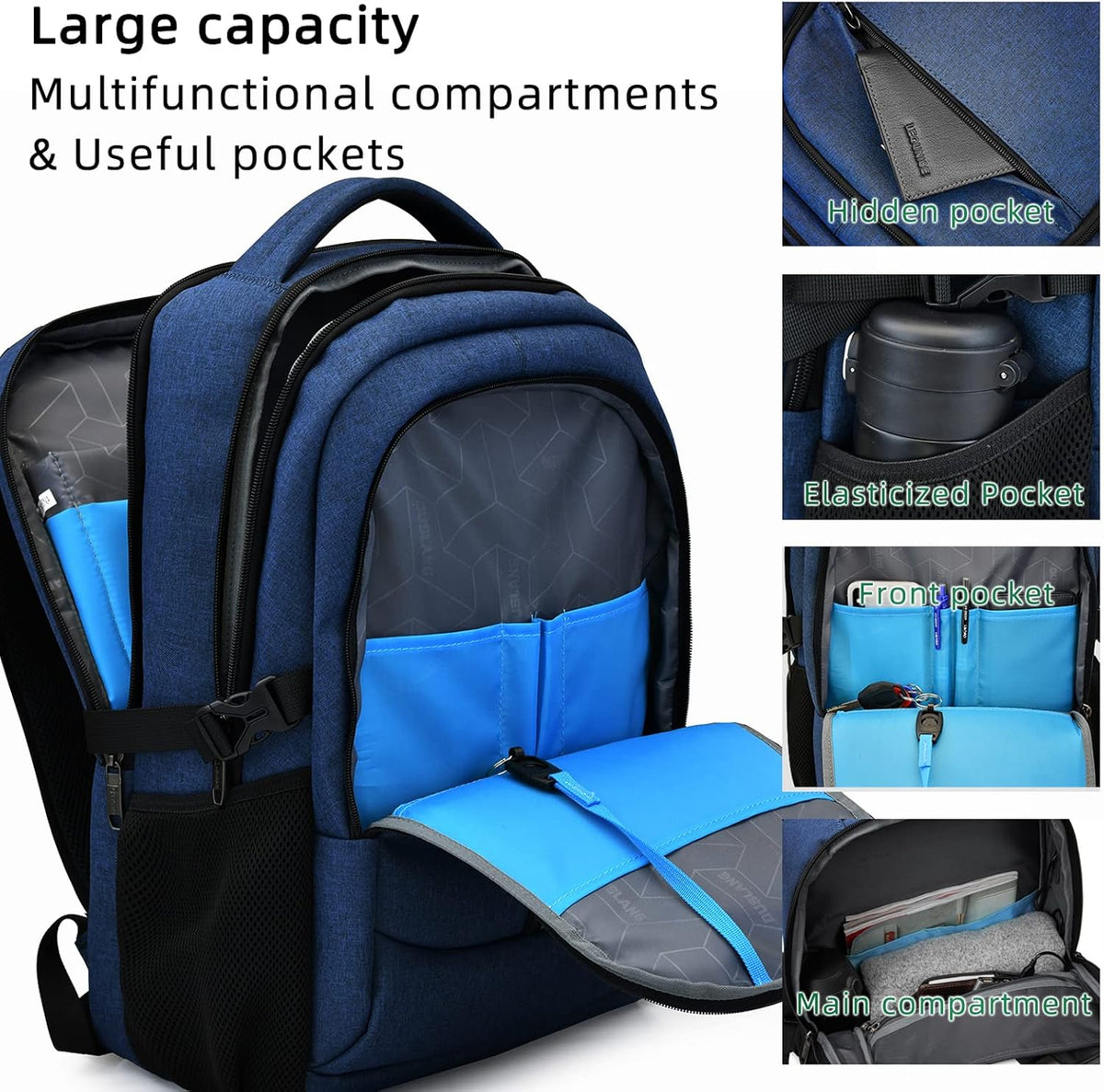 Water-Resistant Laptop Backpack - USB Port & Anti-Theft Pocket