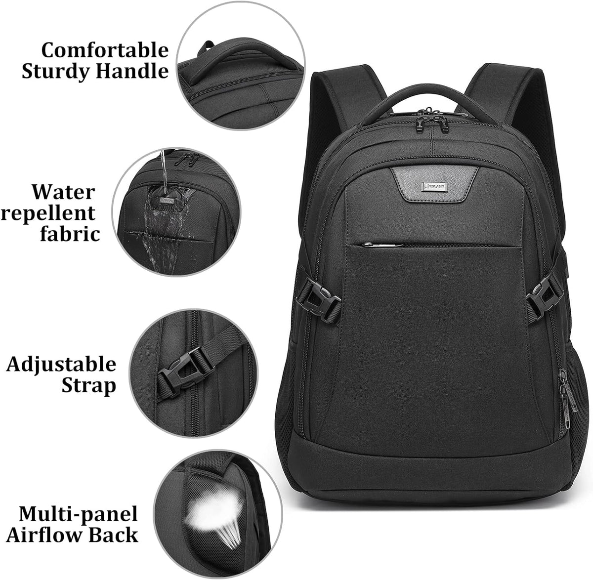 Water-Resistant Laptop Backpack - USB Port & Anti-Theft Pocket