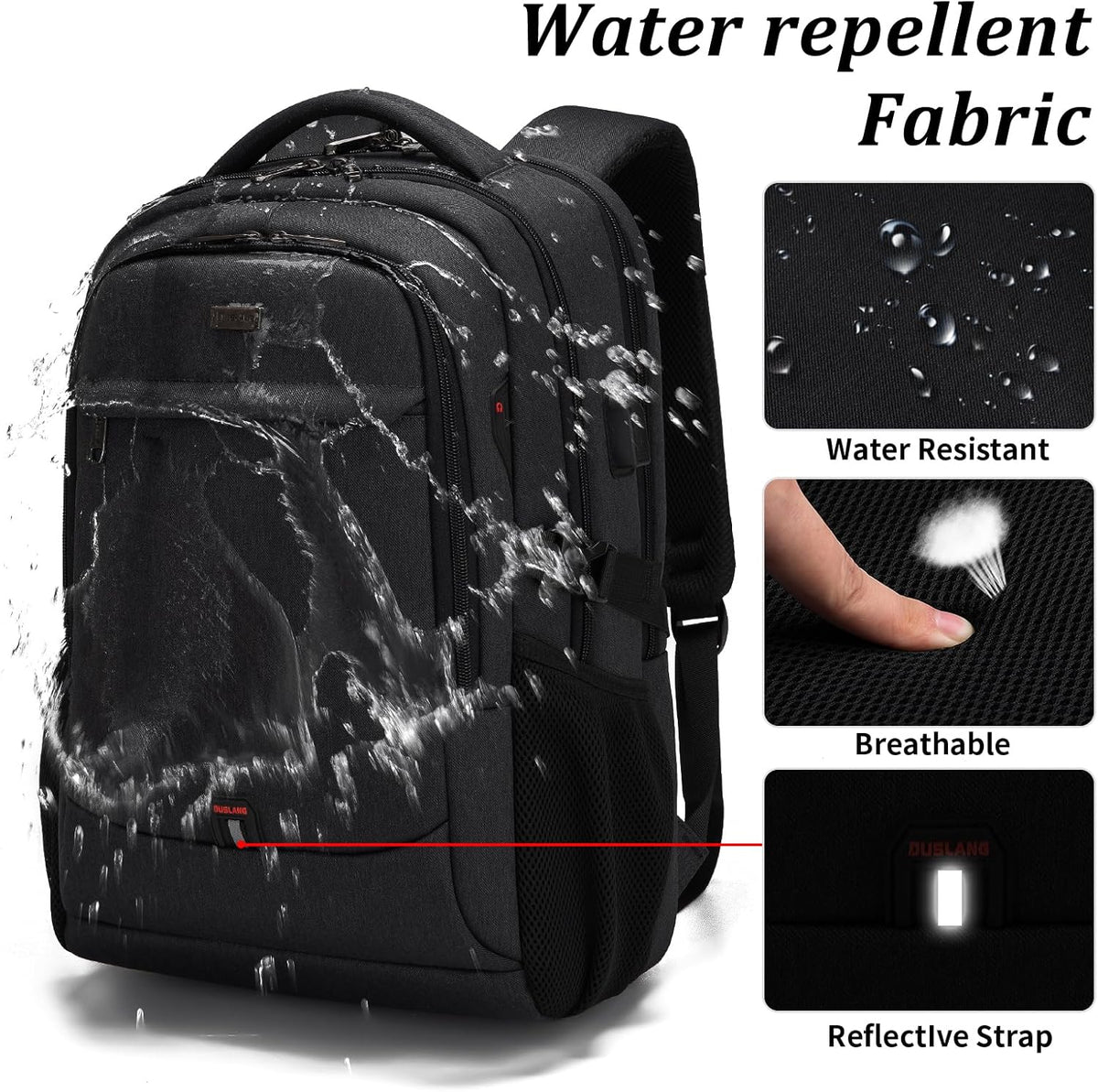Water-Resistant Laptop Backpack - USB Port & Anti-Theft Pocket