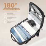 AirVoyage 40L Expandable Backpack - USB Port & Laptop Sleeve