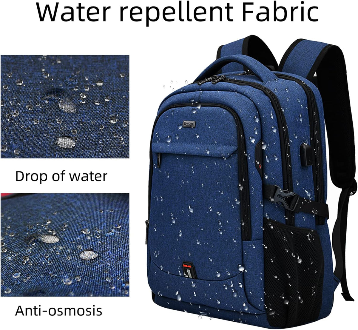 Water-Resistant Laptop Backpack - USB Port & Anti-Theft Pocket