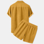 BreezeSet Corduroy Shorts Set - Lightweight Summer Two-Piece