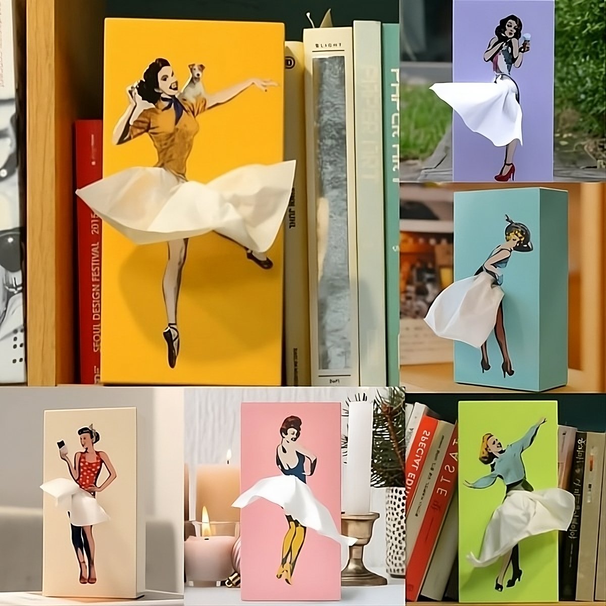 Flying Skirt Tissue Box - Fun Novelty Home Decor Piece