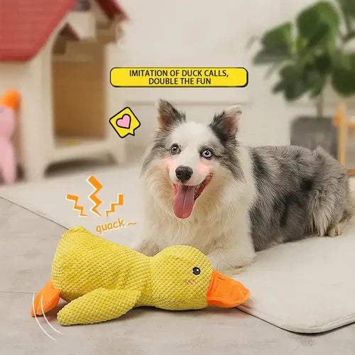 Calming Duck Dog Toy - Squeaky Quacking Chew Toy