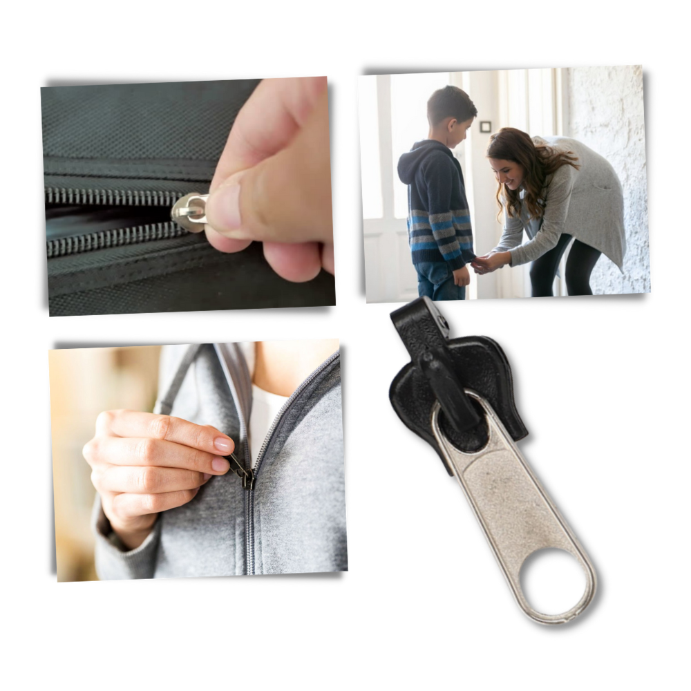 Zipper Slider Replacement - Universal Clip-On Zipper Fix