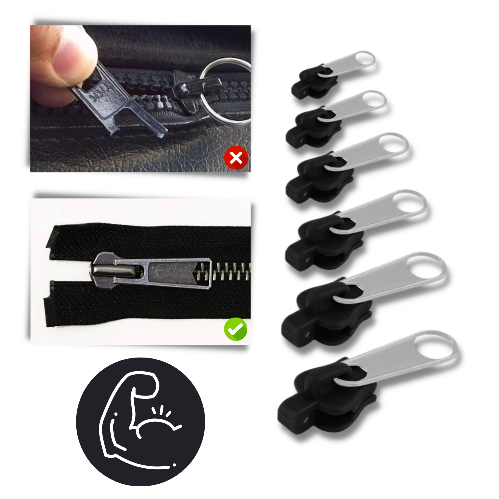 Zipper Slider Replacement - Universal Clip-On Zipper Fix