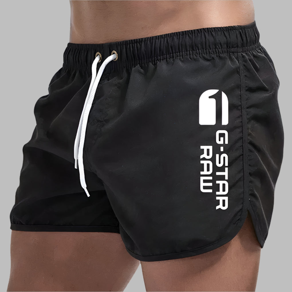 Quick Dry Men's Swim Trunks - Lightweight Solid Color