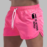 Quick Dry Men's Swim Trunks - Lightweight Solid Color