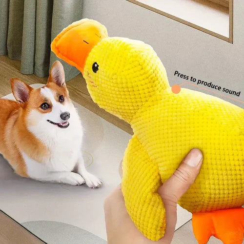 Calming Duck Dog Toy - Squeaky Quacking Chew Toy