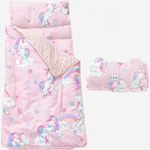 Toddler Nap Mat Set - Padded Mat, Pillow & Blanket