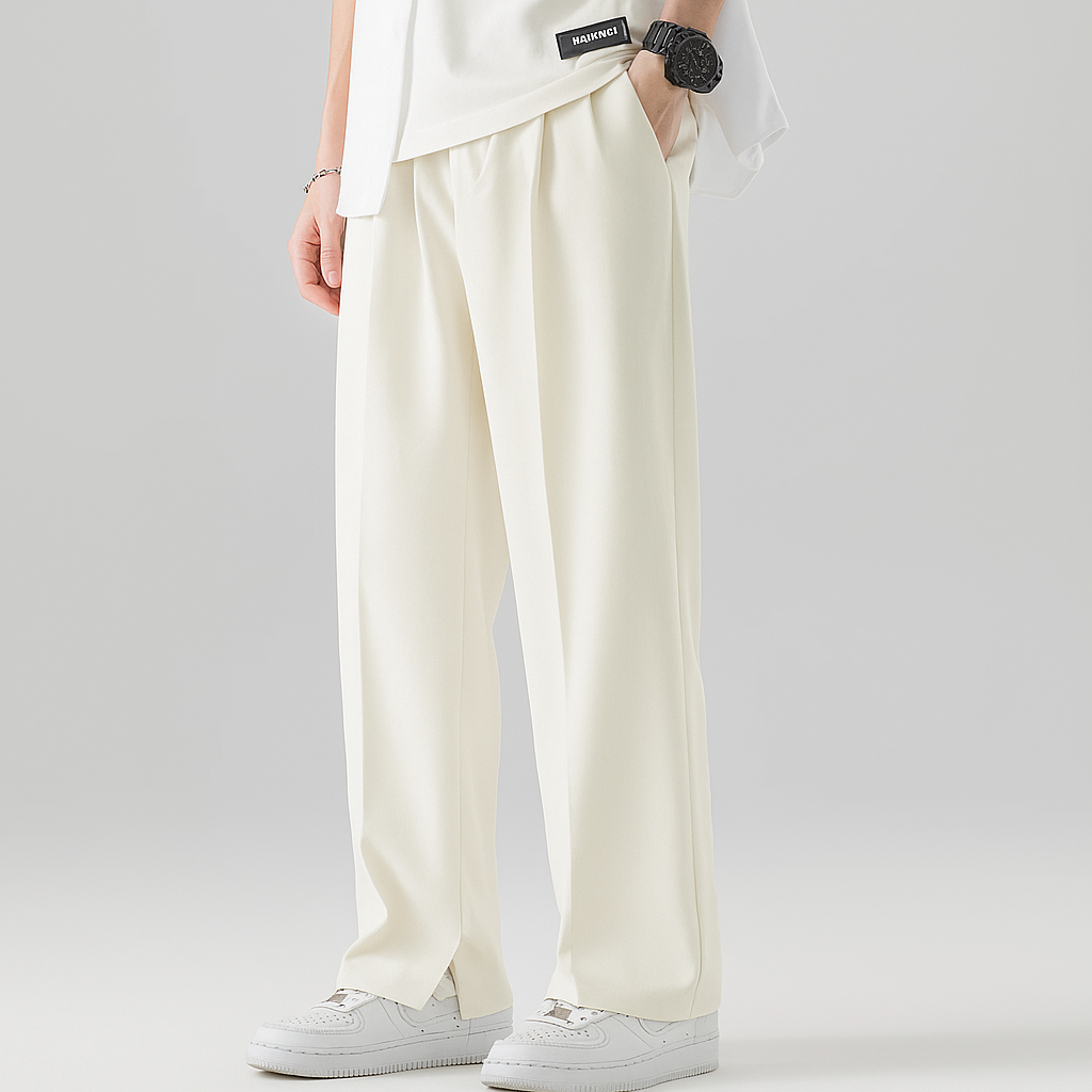 Men's Loose Drape Summer Pants - Breathable Relaxed Fit