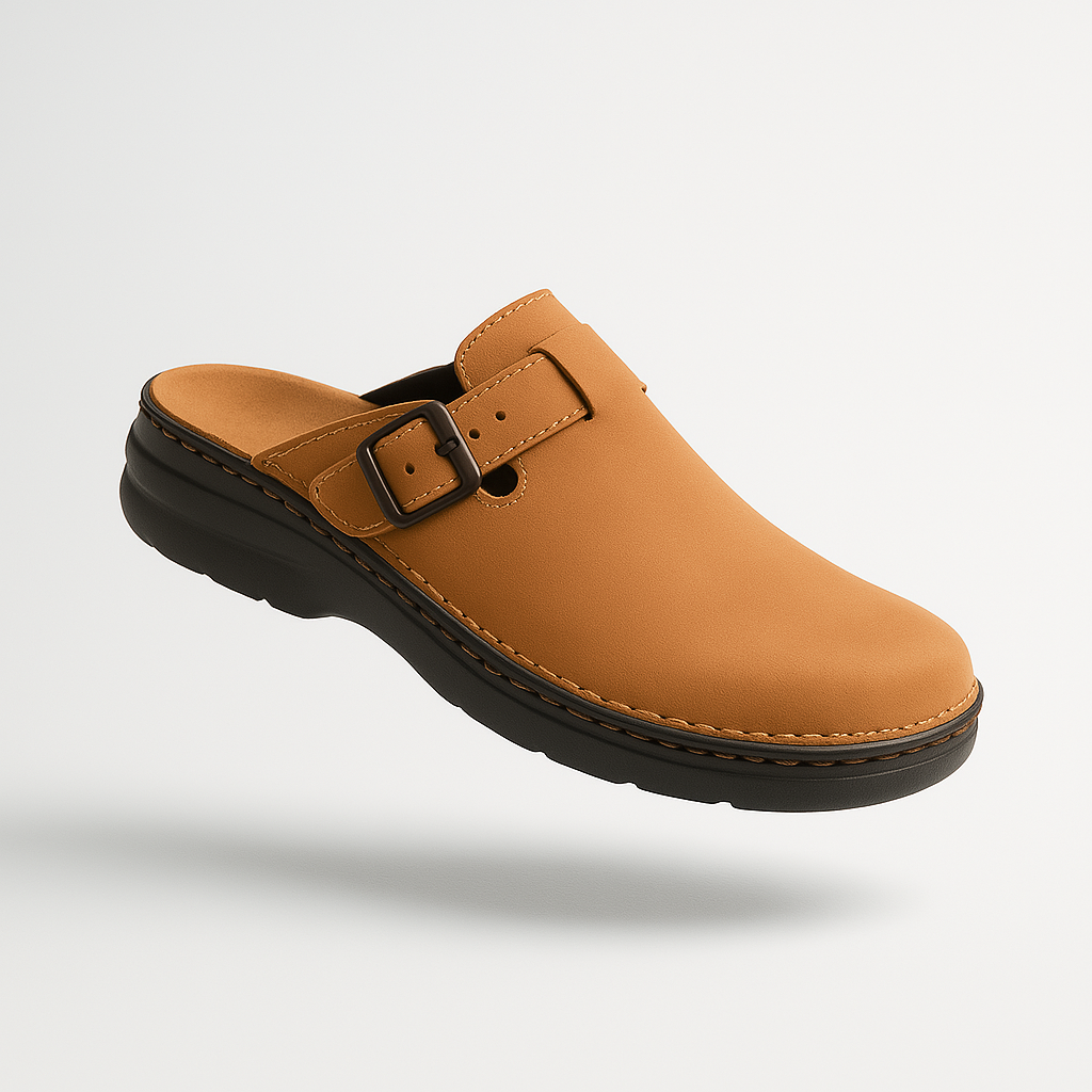 Leather Slip-On Clogs - Supportive Comfort for Men & Women