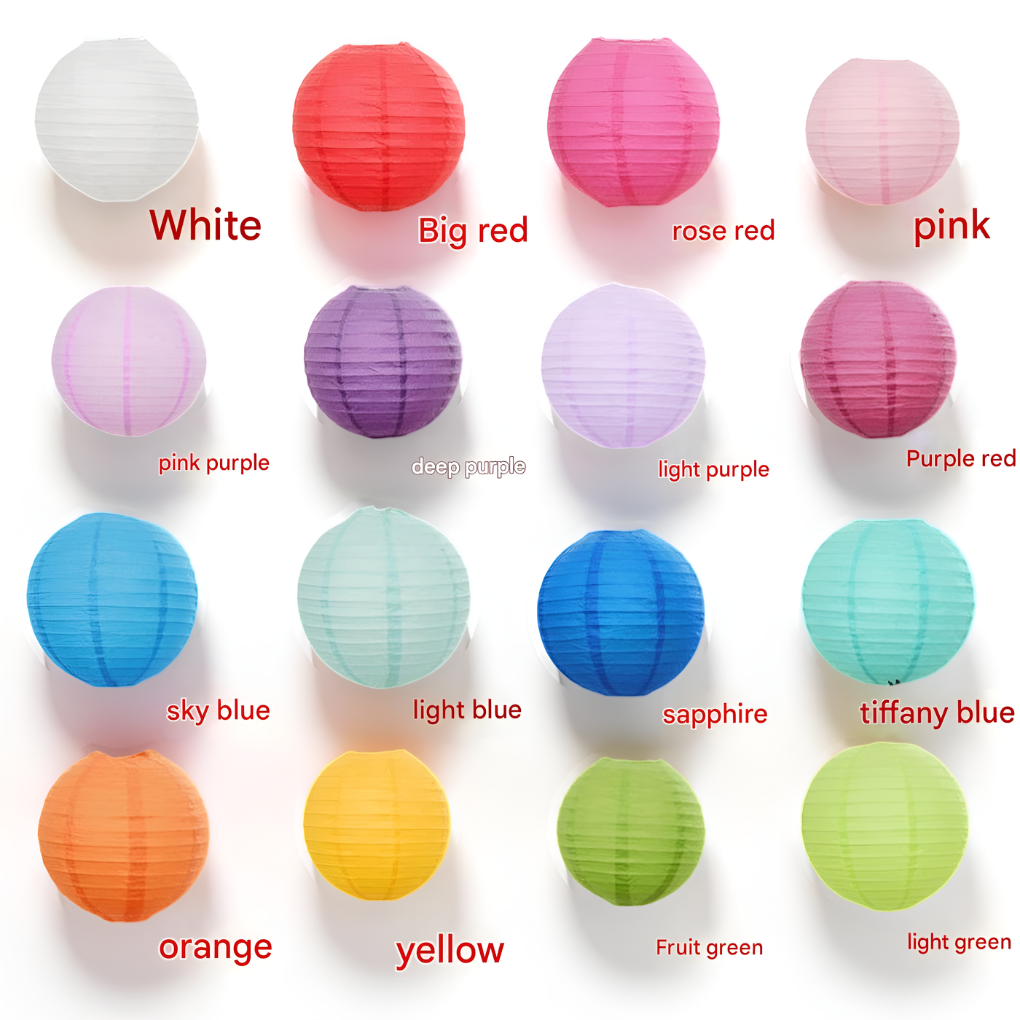 20-Piece Paper Lantern Decorations - Festive Hanging Decor Set