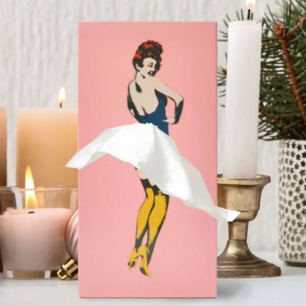 Flying Skirt Tissue Box - Fun Novelty Home Decor Piece