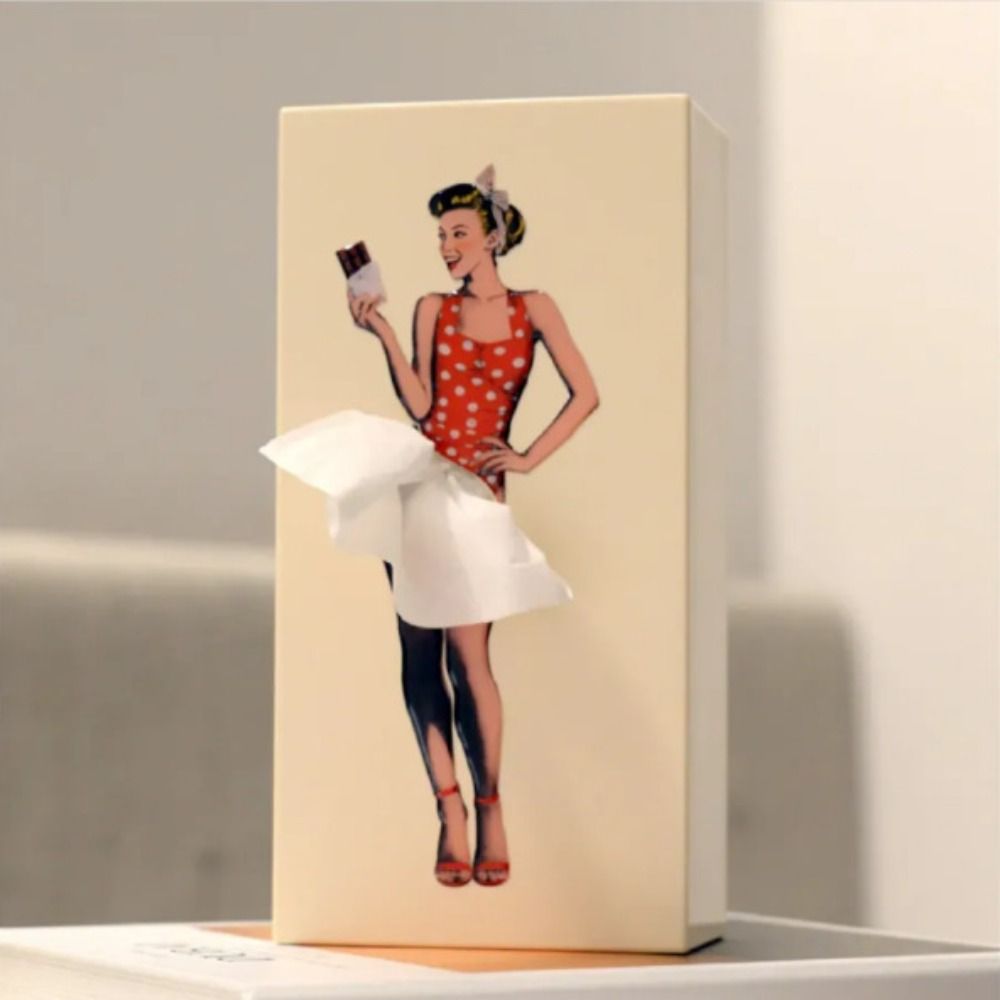 Flying Skirt Tissue Box - Fun Novelty Home Decor Piece