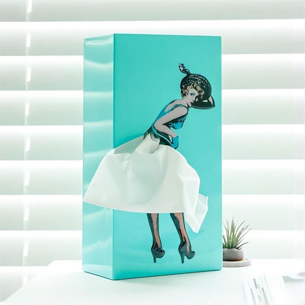 Flying Skirt Tissue Box - Fun Novelty Home Decor Piece