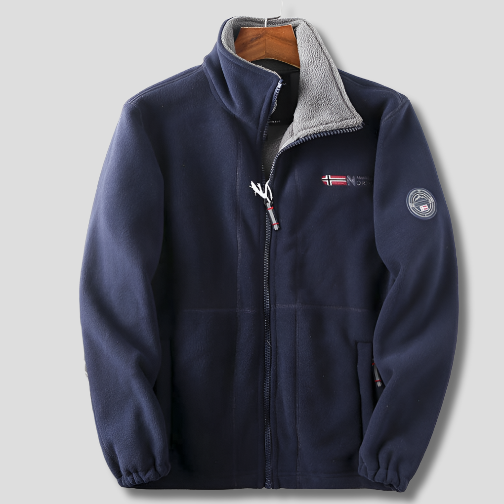 Casual Outdoor Fleece for Men - Full-Zip Warmth & Comfort