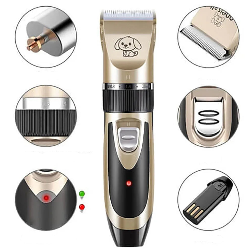 Silent Dog Fur Trimmer - Quiet, Cordless Pet Grooming Set