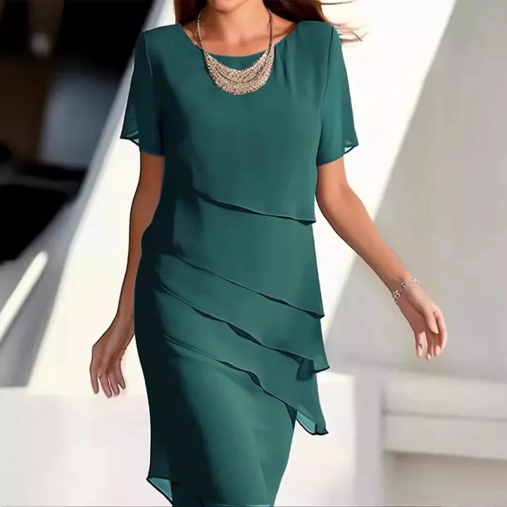 Women's Chiffon Midi Dress - Lightweight & Flattering Fit