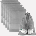 Travel Drawstring Shoe Bags - Set of 5 Clear Packing Pouches