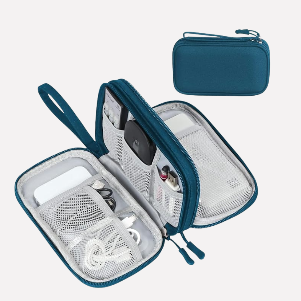 Travel Tech Organizer Pouch - Compact Cable & Accessory Case