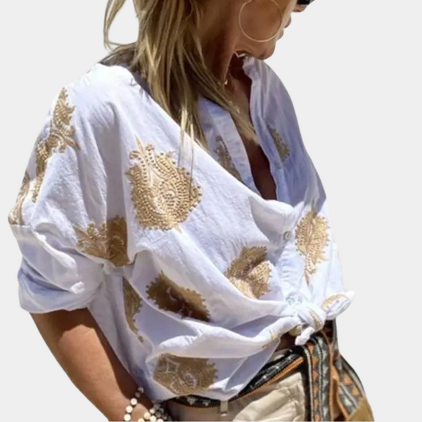 Noor Top in Cocoa - Elegant Versatile Everyday Top
