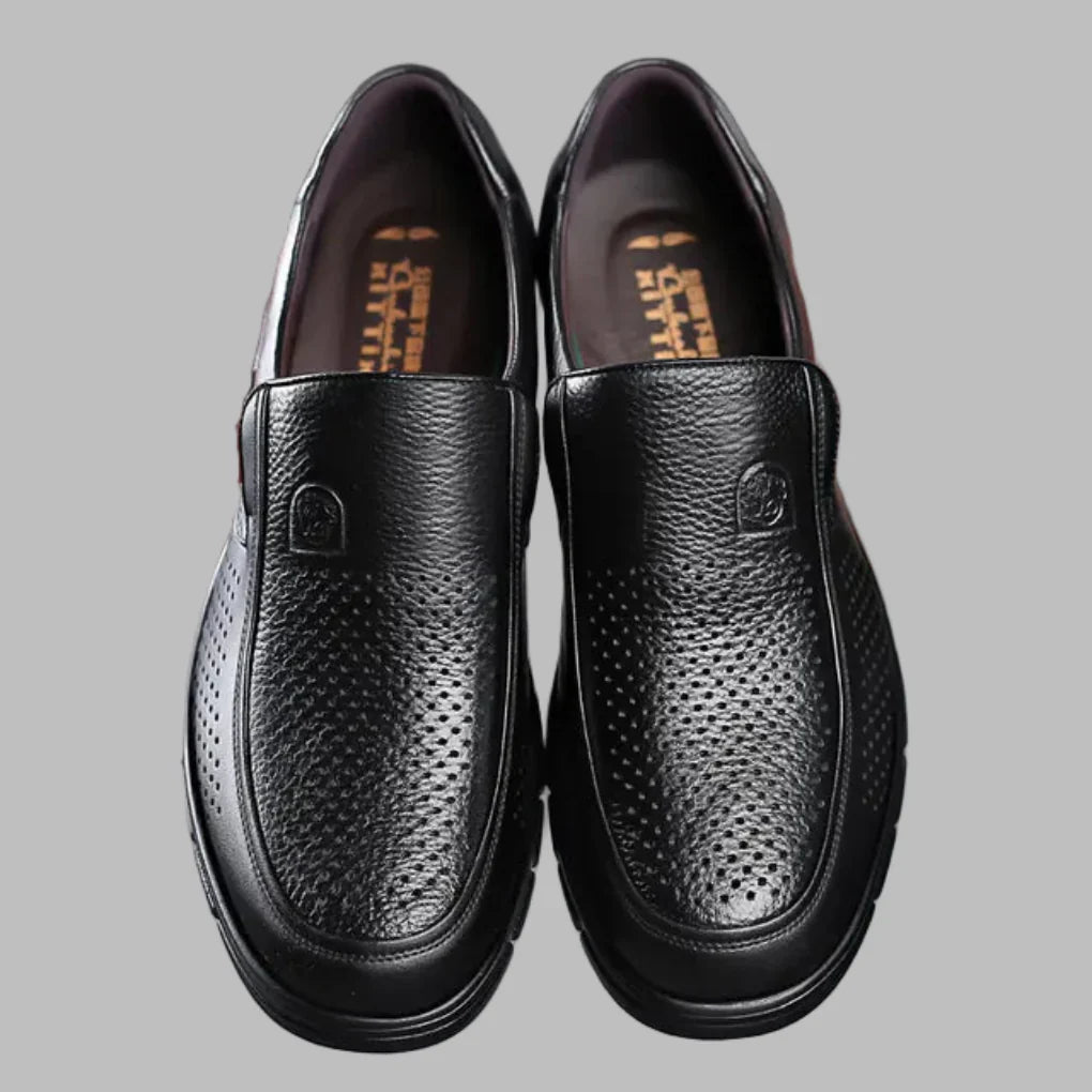Men's Genuine Leather Casual Shoes - Comfortable, Waterproof Style