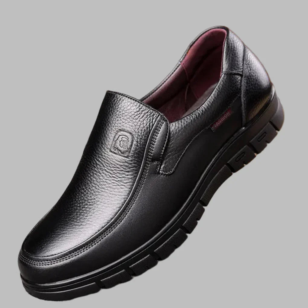 Men's Genuine Leather Casual Shoes - Comfortable, Waterproof Style