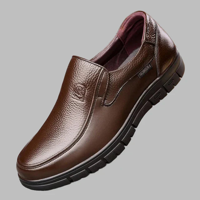 Men's Genuine Leather Casual Shoes - Comfortable, Waterproof Style