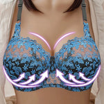 Embroidered Lace Push-Up Bra in Plus Size - Sophisticated Support