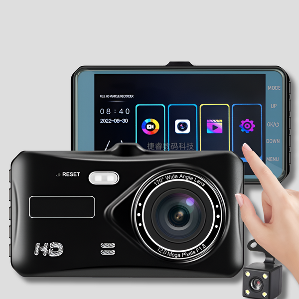 Wireless Dual Dash Camera - Night Vision, 170 Degree Angle