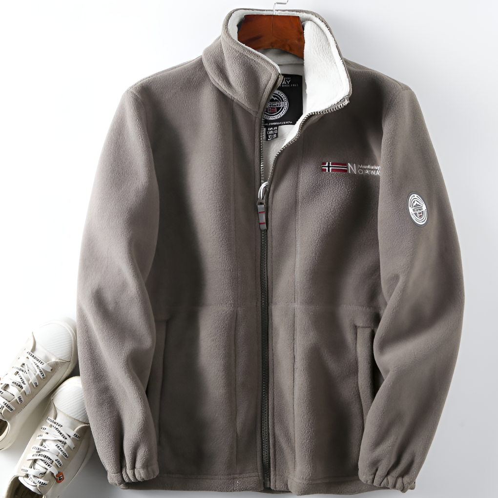 Casual Outdoor Fleece for Men - Full-Zip Warmth & Comfort