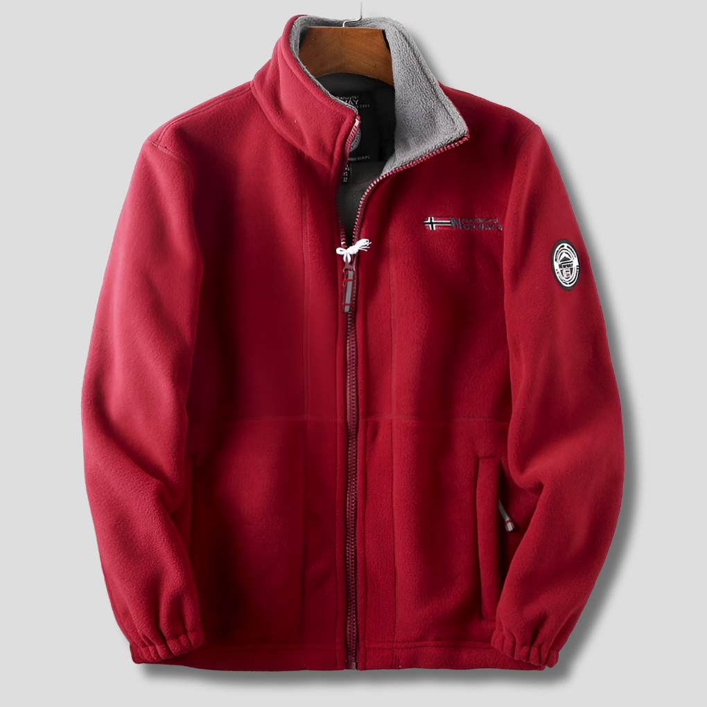 Casual Outdoor Fleece for Men - Full-Zip Warmth & Comfort