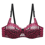 Embroidered Lace Push-Up Bra in Plus Size - Sophisticated Support