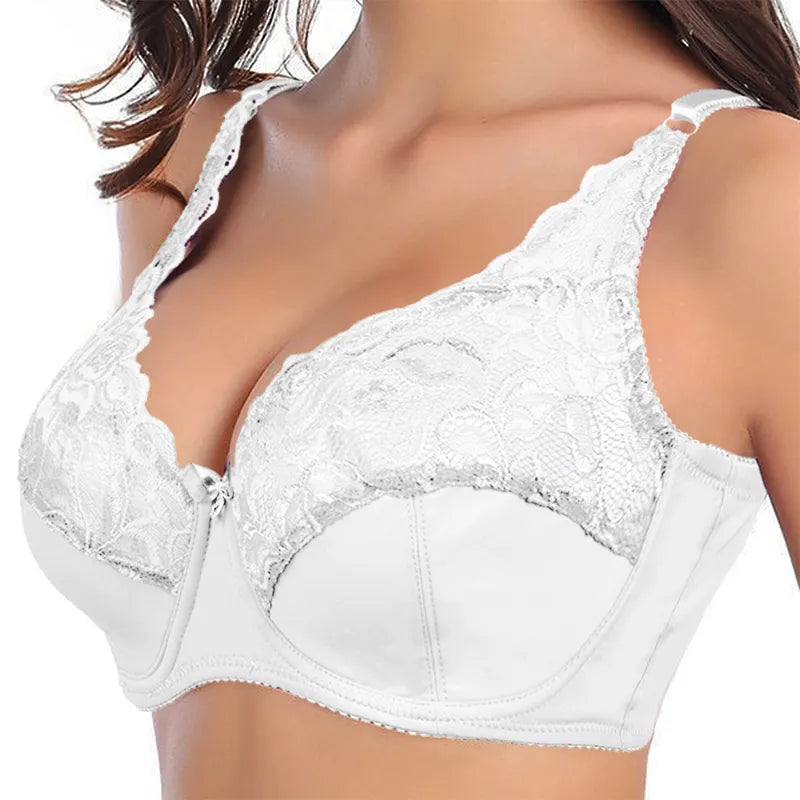 Plus Size Lace Push-Up Bra - Flattering Silhouette, Sophisticated Detail