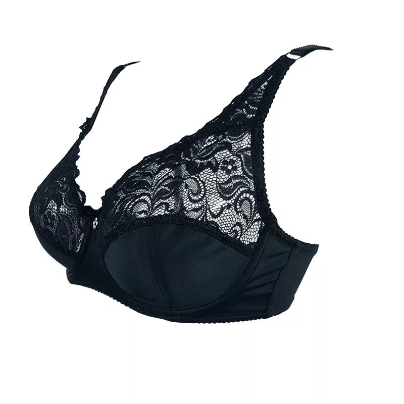 Plus Size Lace Push-Up Bra - Flattering Silhouette, Sophisticated Detail