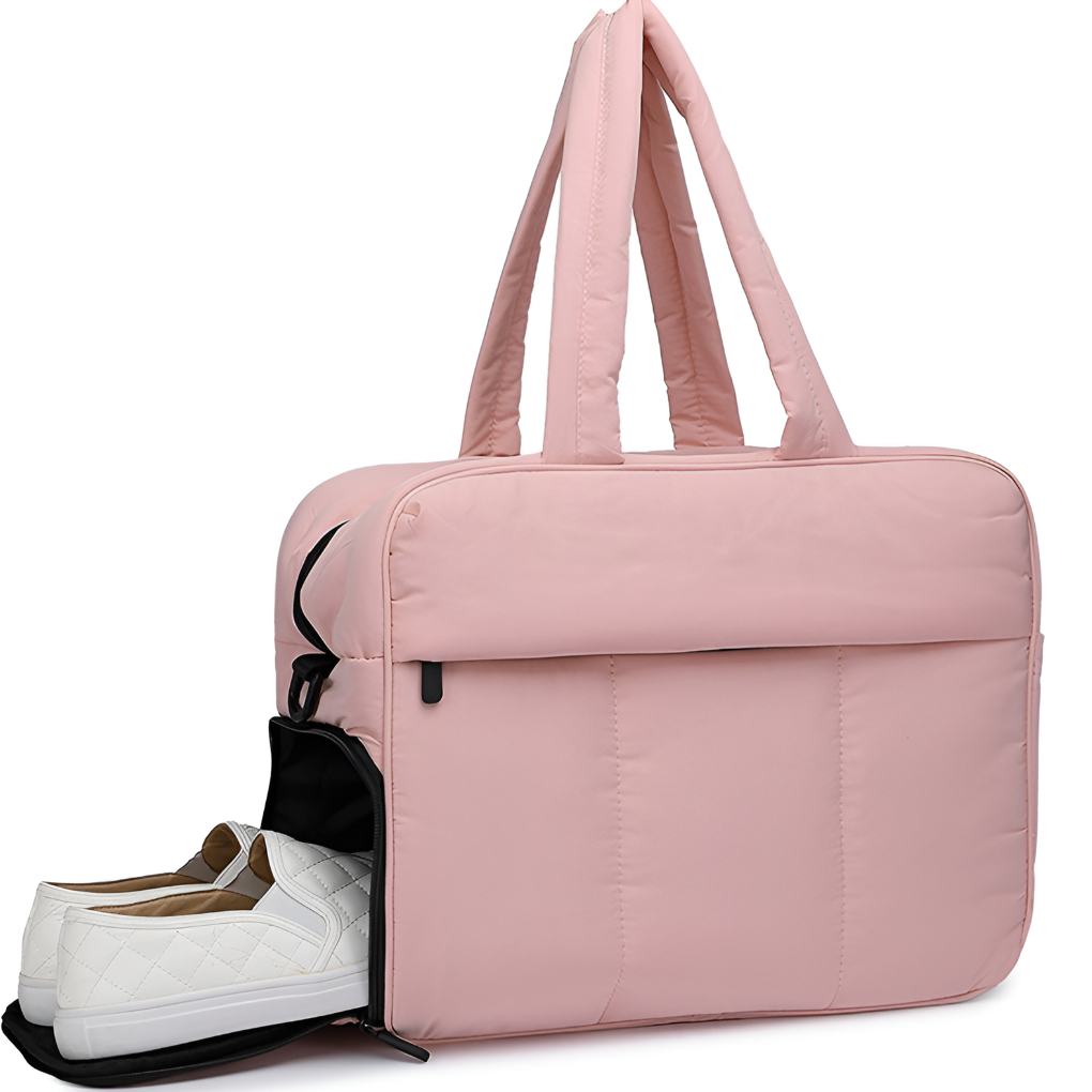 Puffer Duffle Bag - Lightweight Quilted Travel & Gym Bag