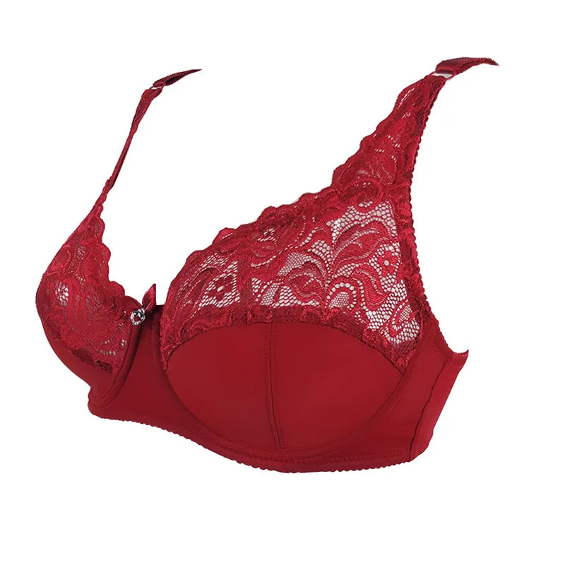 Plus Size Lace Push-Up Bra - Flattering Silhouette, Sophisticated Detail